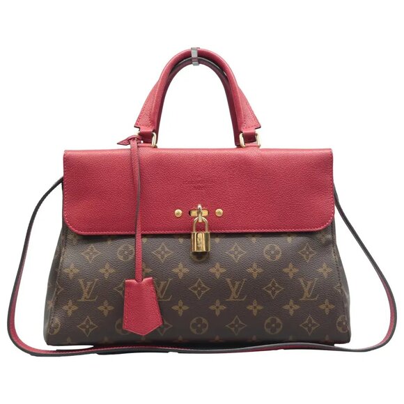 Louis Vuitton Handbags - 100% Authentic Louis Vuitton Venus Brown&Red Monogram Canvas Satchel 1348-092224